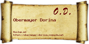 Obermayer Dorina névjegykártya
